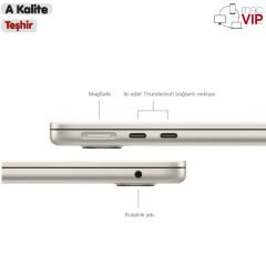 MacBook Air 15 inç M2 8GB Ram 256GB SSD MQKU3TU/A - Yıldız Işığı - Teşhir