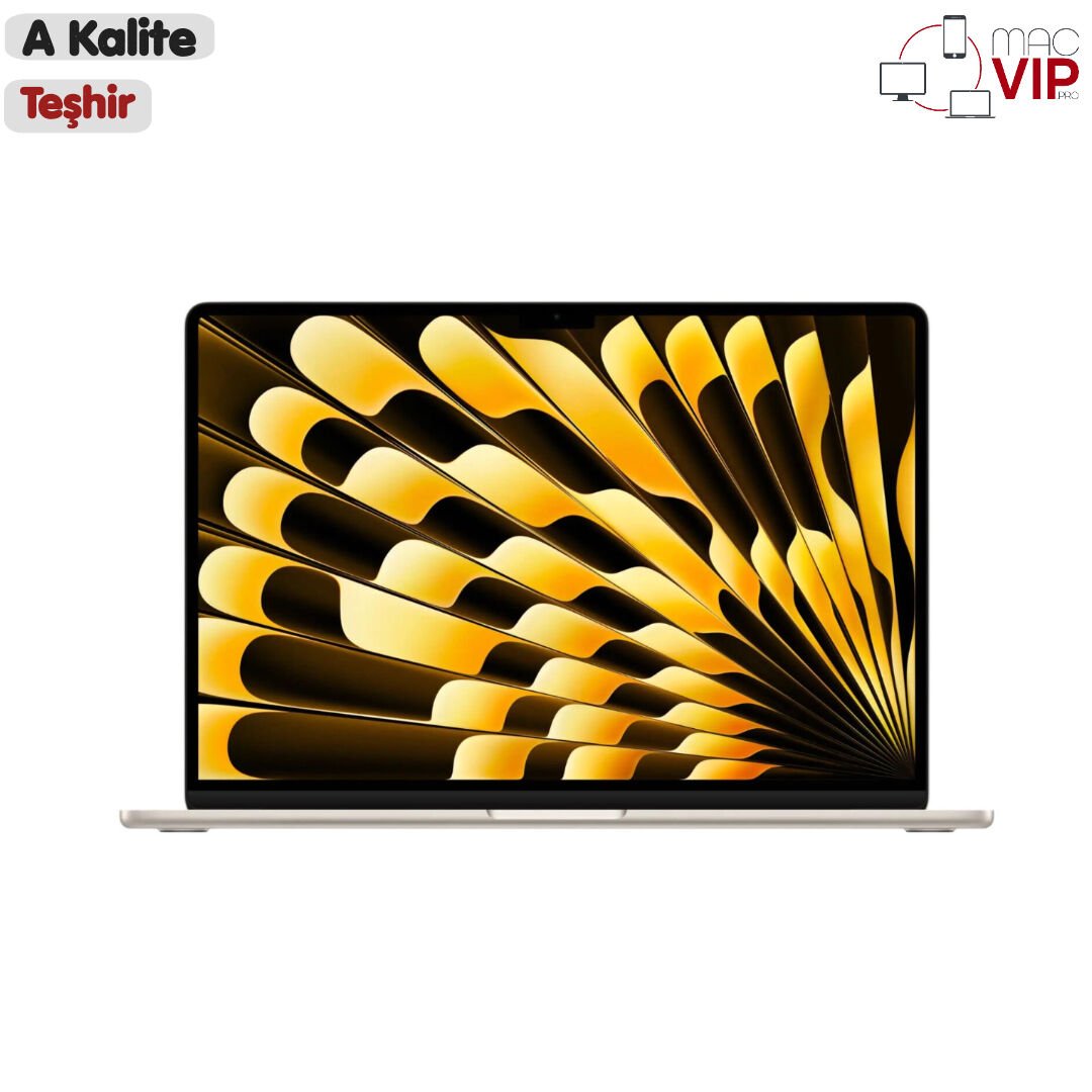 MacBook Air 15 inç M2 8GB Ram 256GB SSD MQKU3TU/A - Yıldız Işığı - Teşhir