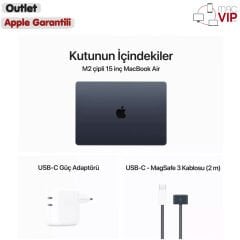 MacBook Air 15 inç M2 8GB Ram 256GB SSD - MQKW3TU/A - Outlet