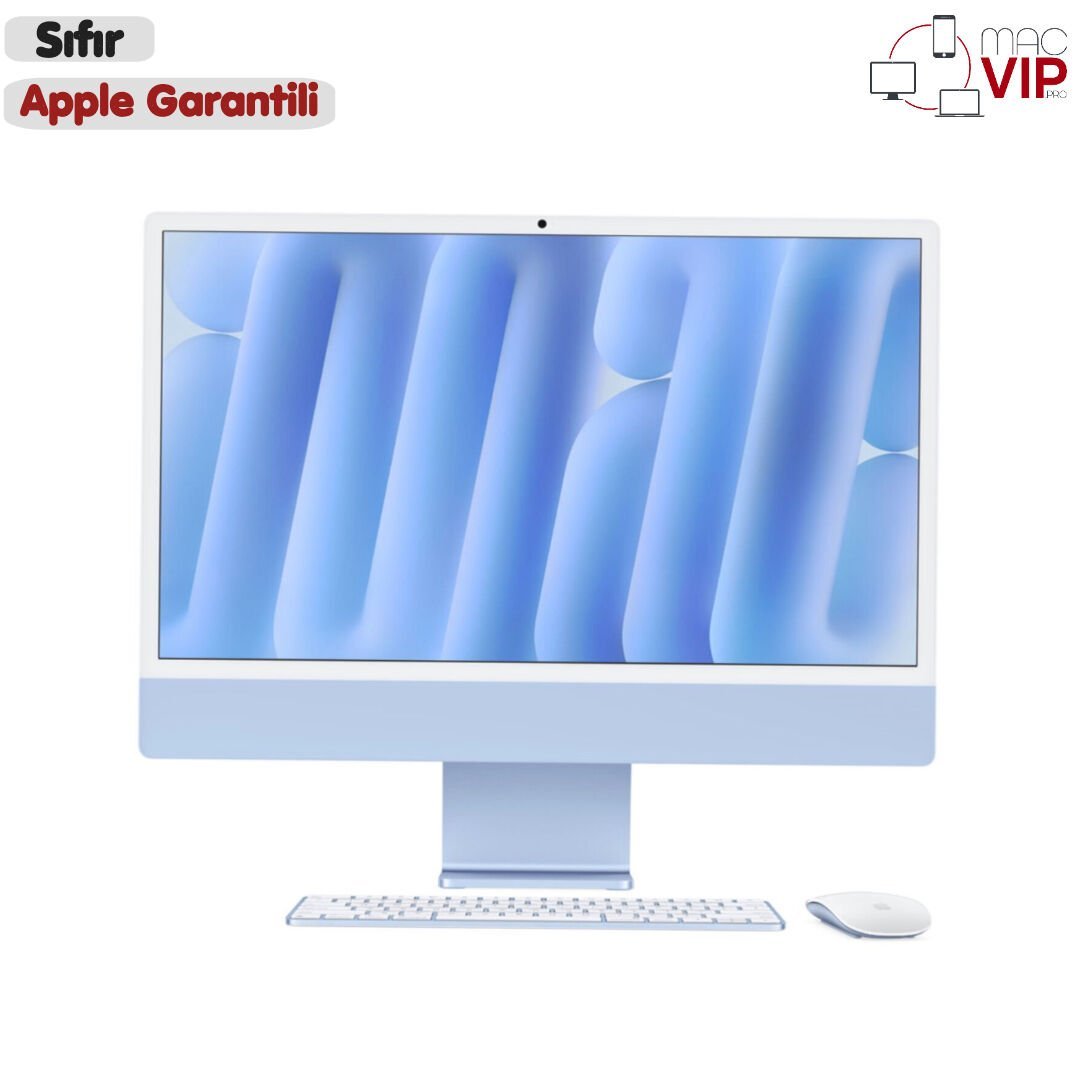 iMac 24 inç M4 16GB Ram 256GB SSD MWUF3TU/A - Mavi - Sıfır