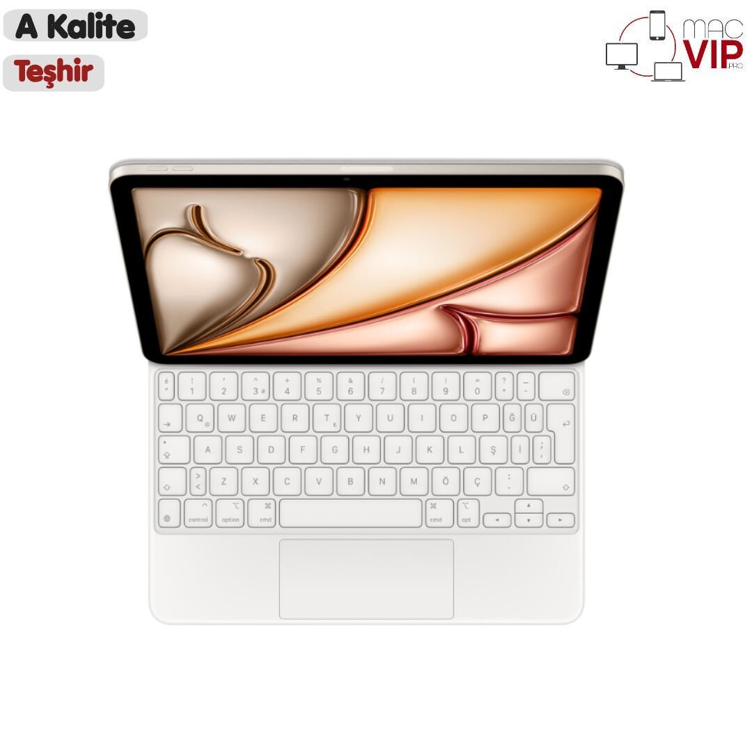 Apple 11 inç iPad Pro (4. nesil) ve 11 inç iPad Air (M2) için Magic Keyboard MJQJ3TQ/A iPad Klavye - Beyaz - Teşhir