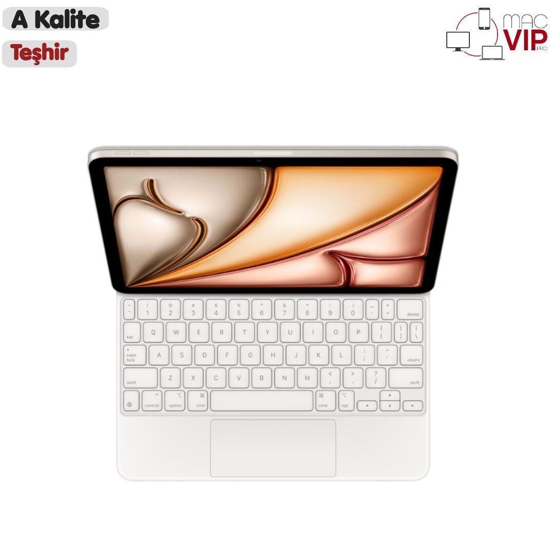 Apple 11 inç iPad Pro (4. nesil) ve 11 inç iPad Air (M2) için Magic Keyboard MJQJ3TQ/A iPad Klavye - Beyaz - Teşhir İngilizce (US)