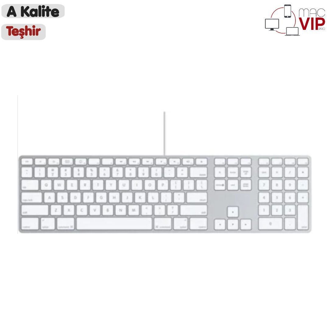 Apple Numerik Alanlı Kablolu Klavye MB110TQ/B - Beyaz - Kutusuz Sıfır İngilizce (US)