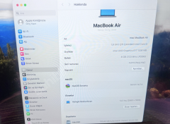MACBOOK AİR 13'' 2019 1.6GHZ İ5 8 GB RAM 128 GB SSD A KALİTE