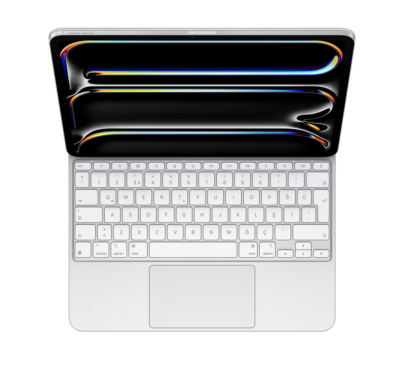 Apple 13 inç iPad Pro (M4 - M5) için Magic Keyboard - Türkçe Q Klavye - Beyaz