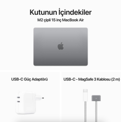 Apple MacBook Air M2 15.3'' 8GB RAM 512GB SSD MQKQ3TU/A Uzay Grisi - Teşhir